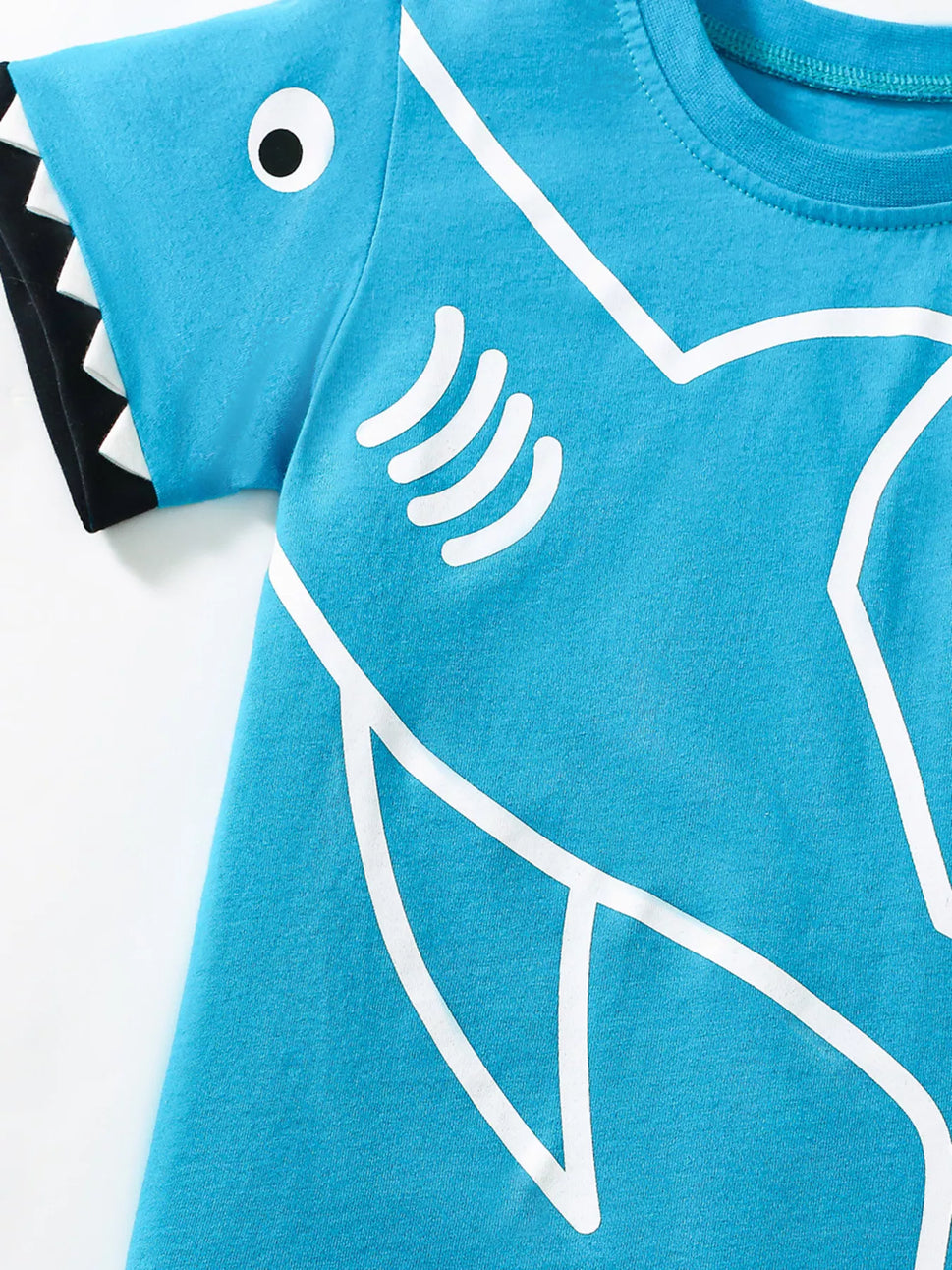 Children's Shark Graphic Tee & Shorts Set