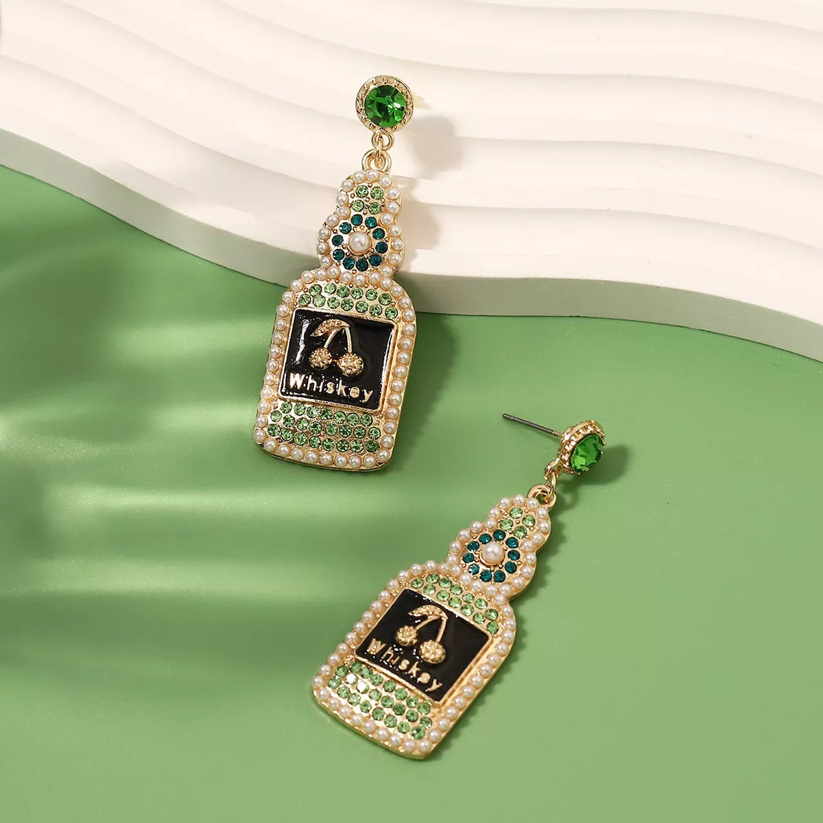 Whiskey Bottle Dangle Earrings