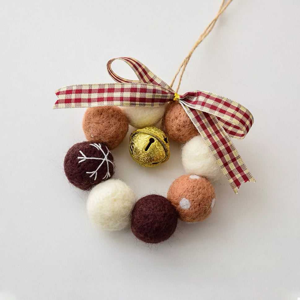 Christmas Felt Ball Garland Ornament