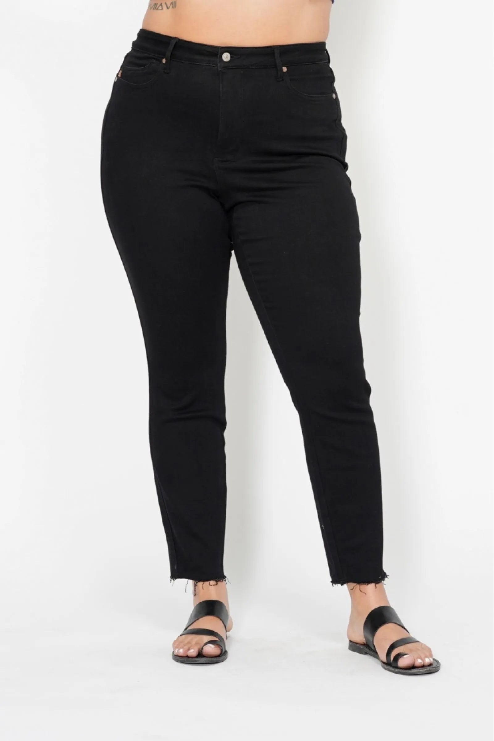 Judy Blue Full Size High Waisted Tummy Control Shield Pockets Skinny Jeans Plus Size