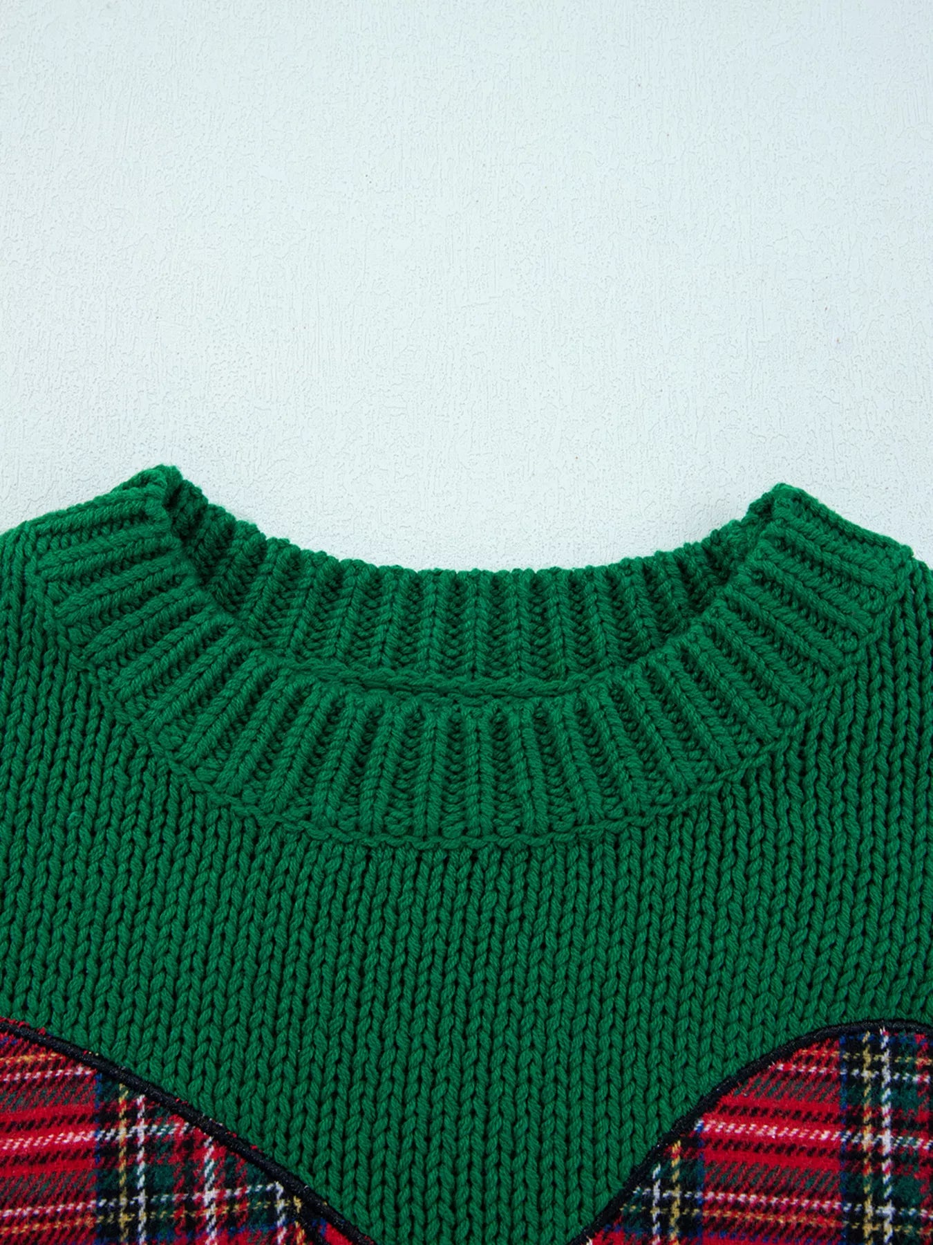 Plaid Bow Graphic Christmas Sweater
