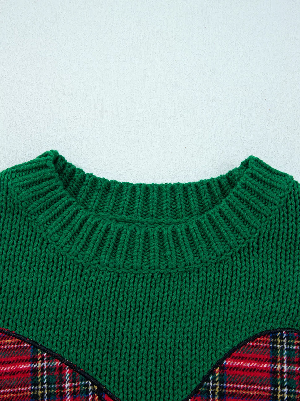 Plaid Bow Graphic Christmas Sweater
