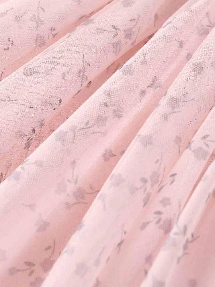 Children's Embroidered Sweatshirt & Floral Tulle Skirt Set