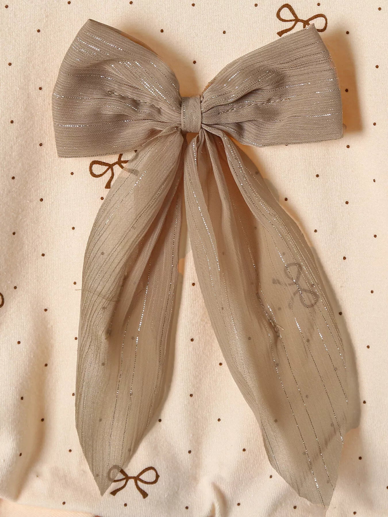 Children's Bowknot Ruffle Sleeve Top and Pants Set