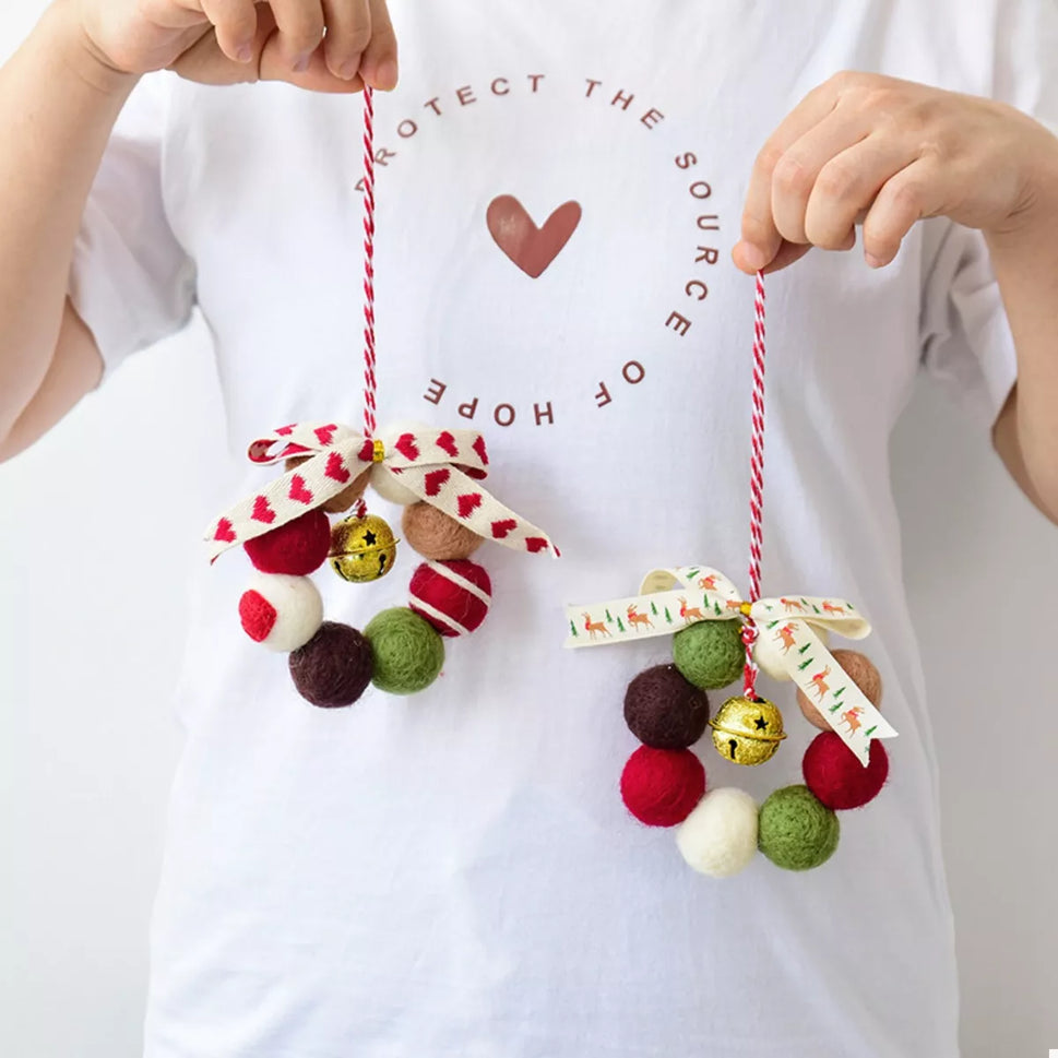 Christmas Felt Ball Garland Ornament