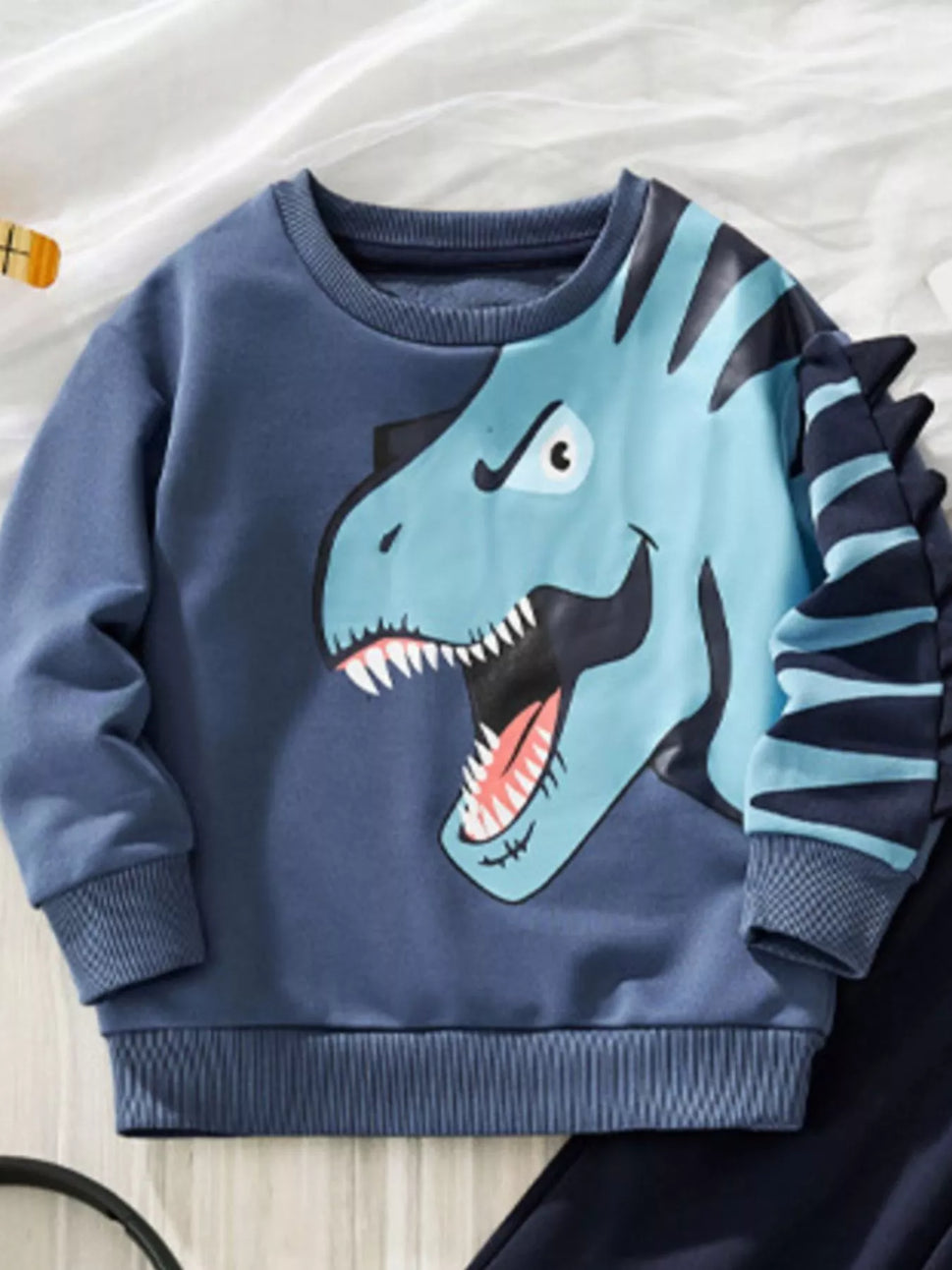 Children's Dinosaur Print Long Sleeve Sweatshirt & Pants Set