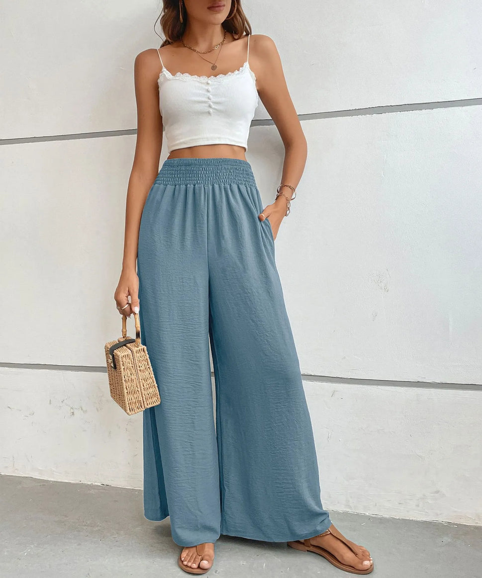 High-Waisted Wide Leg Pants