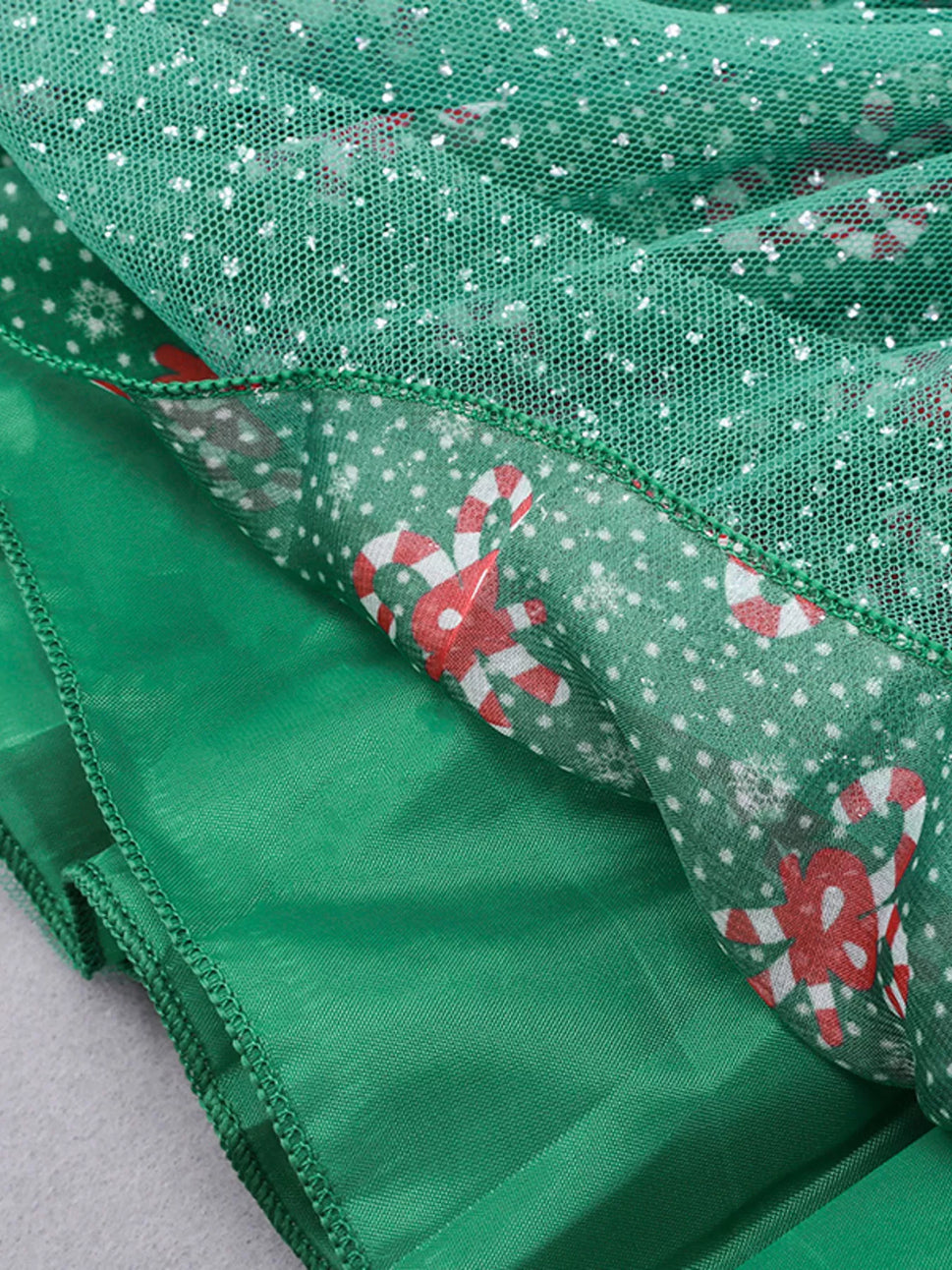 Children's Christmas Reindeer Applique Striped Long Sleeve Dress