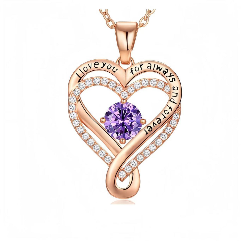 Double-layer heart-shaped necklace
