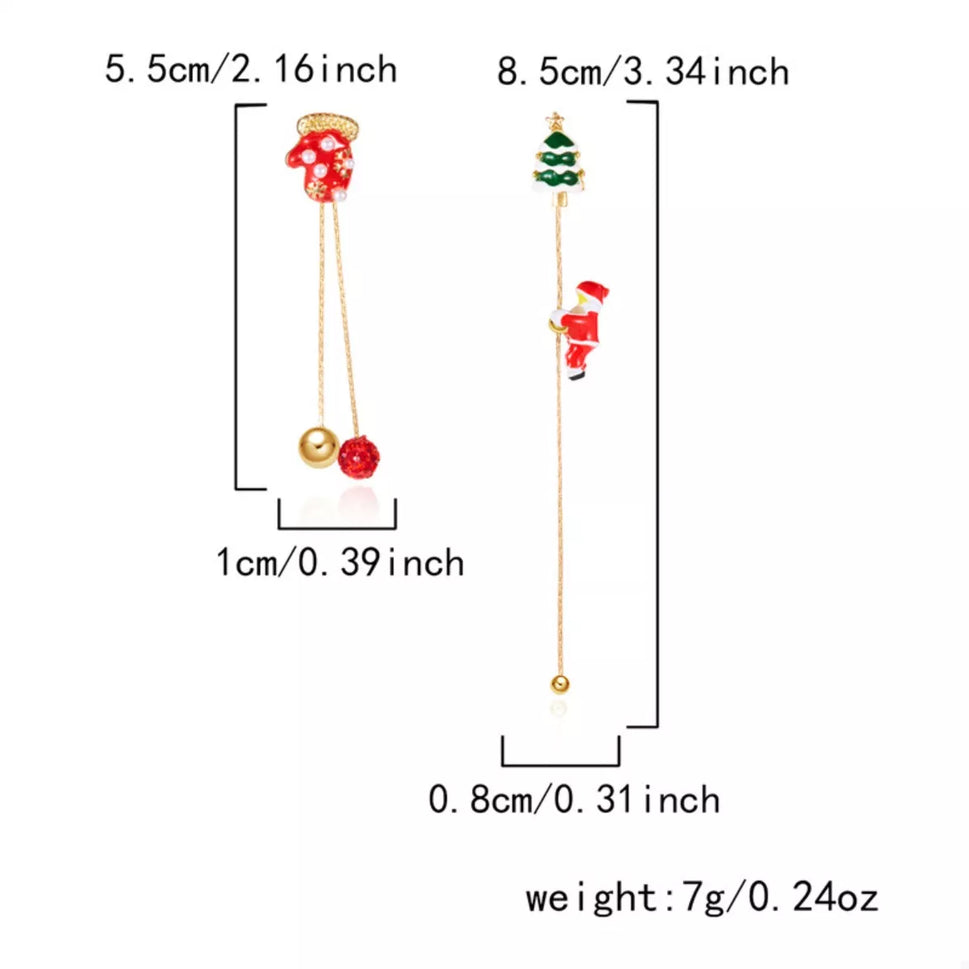 Christmas Santa Drop Earrings