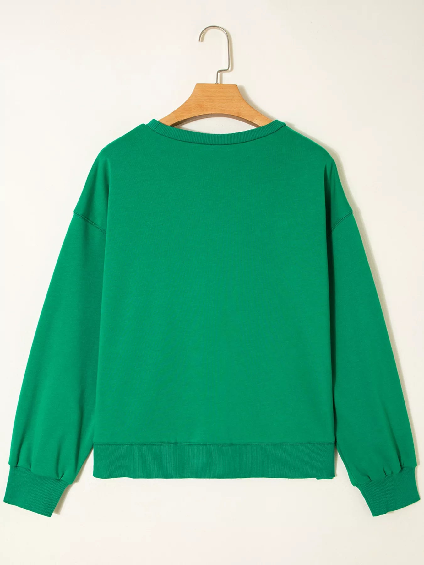 HOLLY JOLLY Towel Embroidered Christmas Holiday Sweatshirt