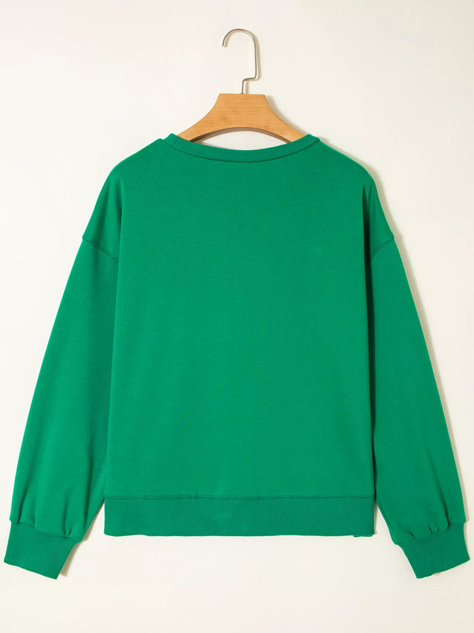 HOLLY JOLLY Towel Embroidered Christmas Holiday Sweatshirt