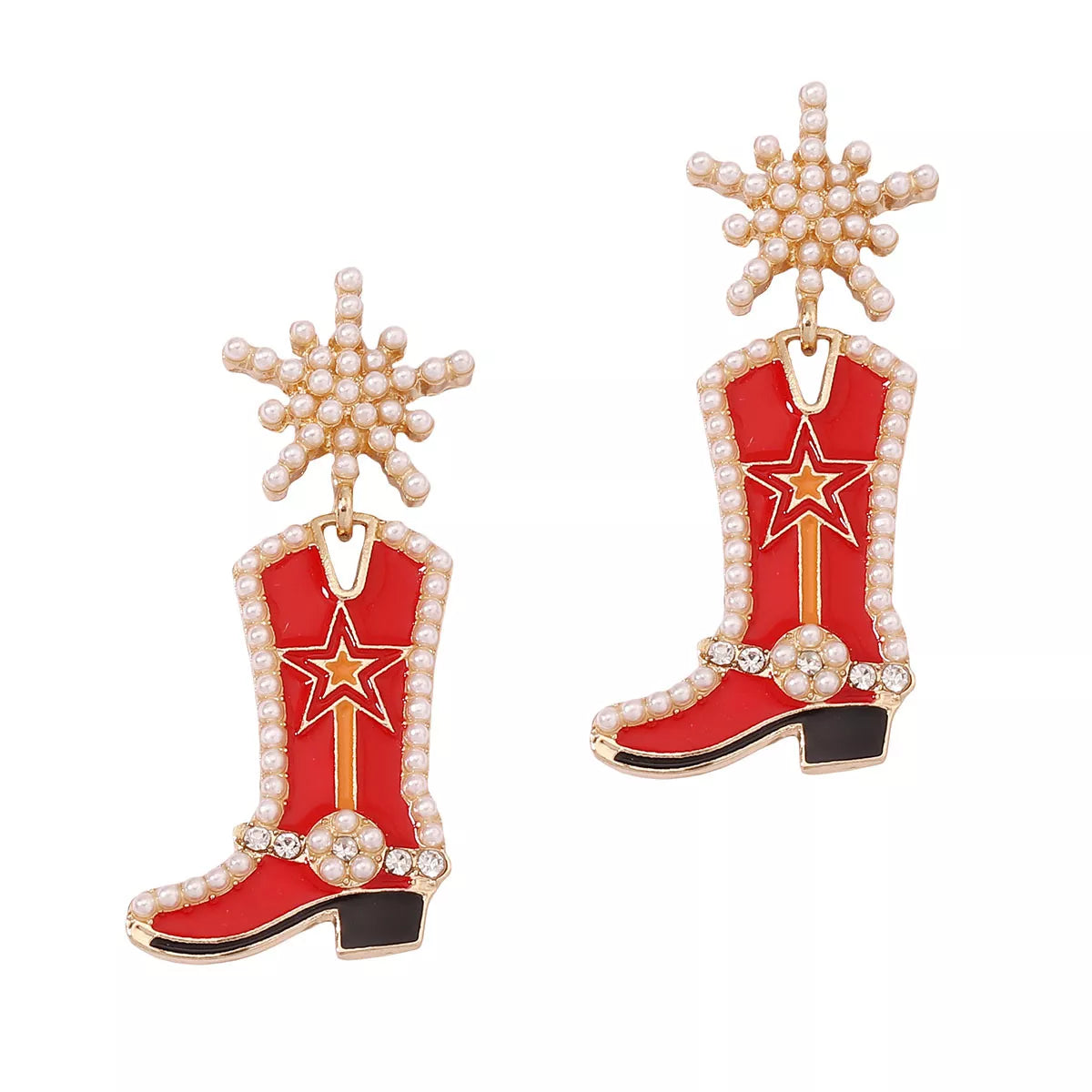 Cowgirl Boot Dangle Earrings