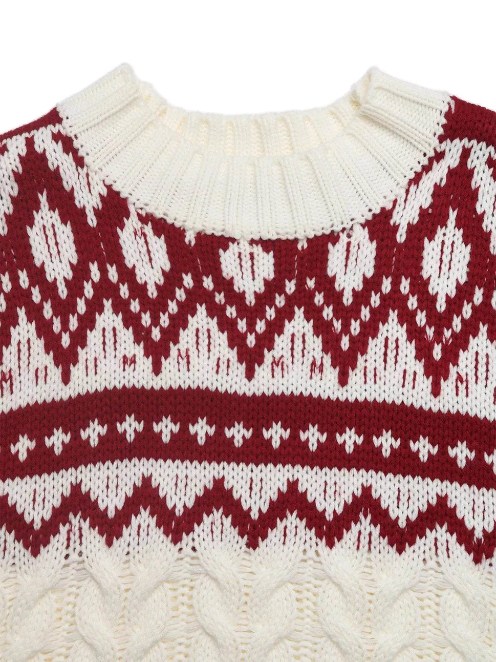Christmas Cable Knit Long Sleeve Sweater