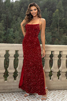 Switch Sequin Backless Split Maxi Dress 3 image