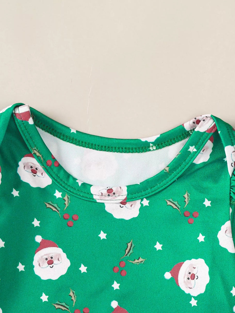 Children's Christmas Bodysuit and Overall Dress Set with Headband