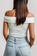 Switch Off-Shoulder Short Sleeve Blouse 3 image