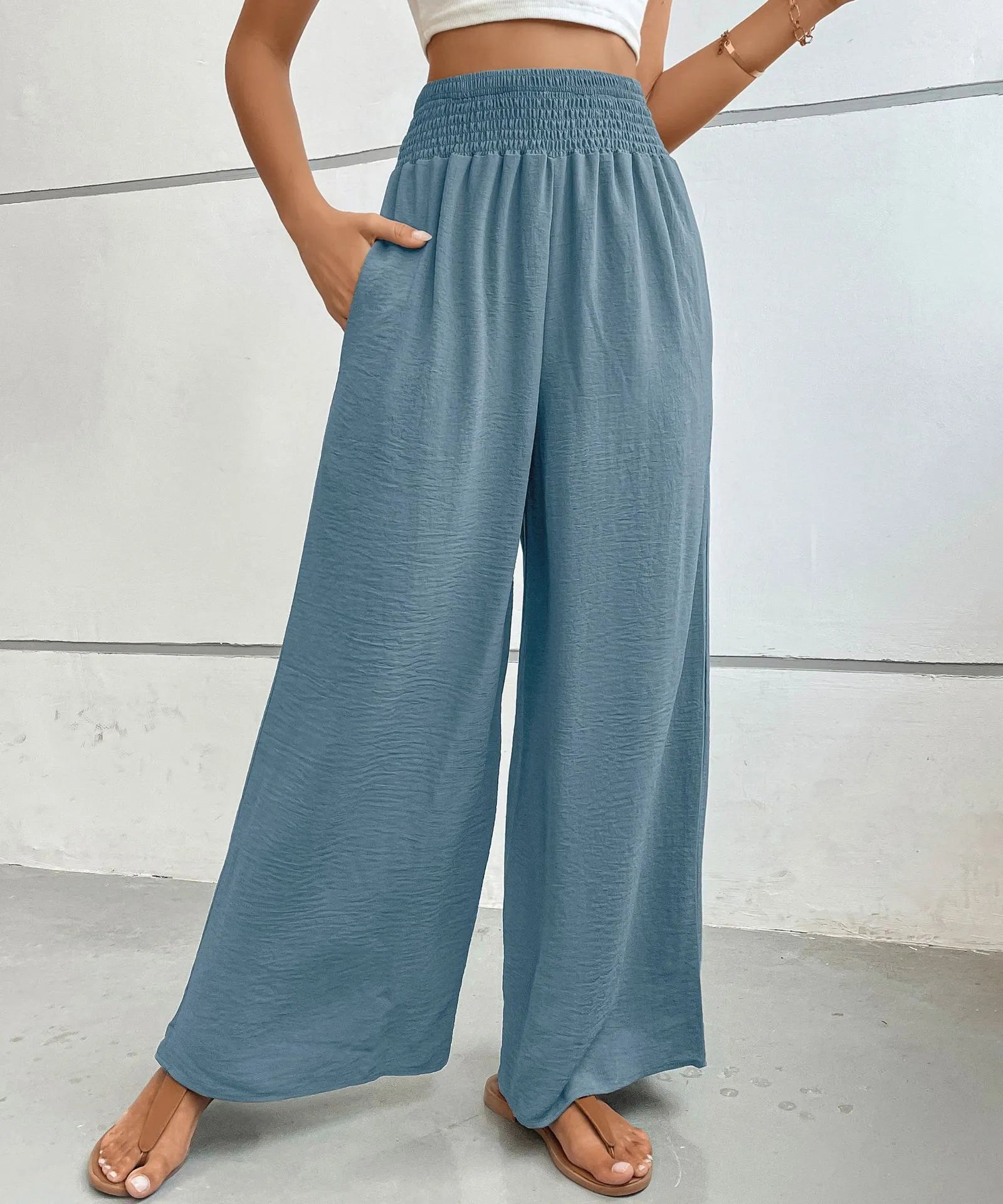 High-Waisted Wide Leg Pants