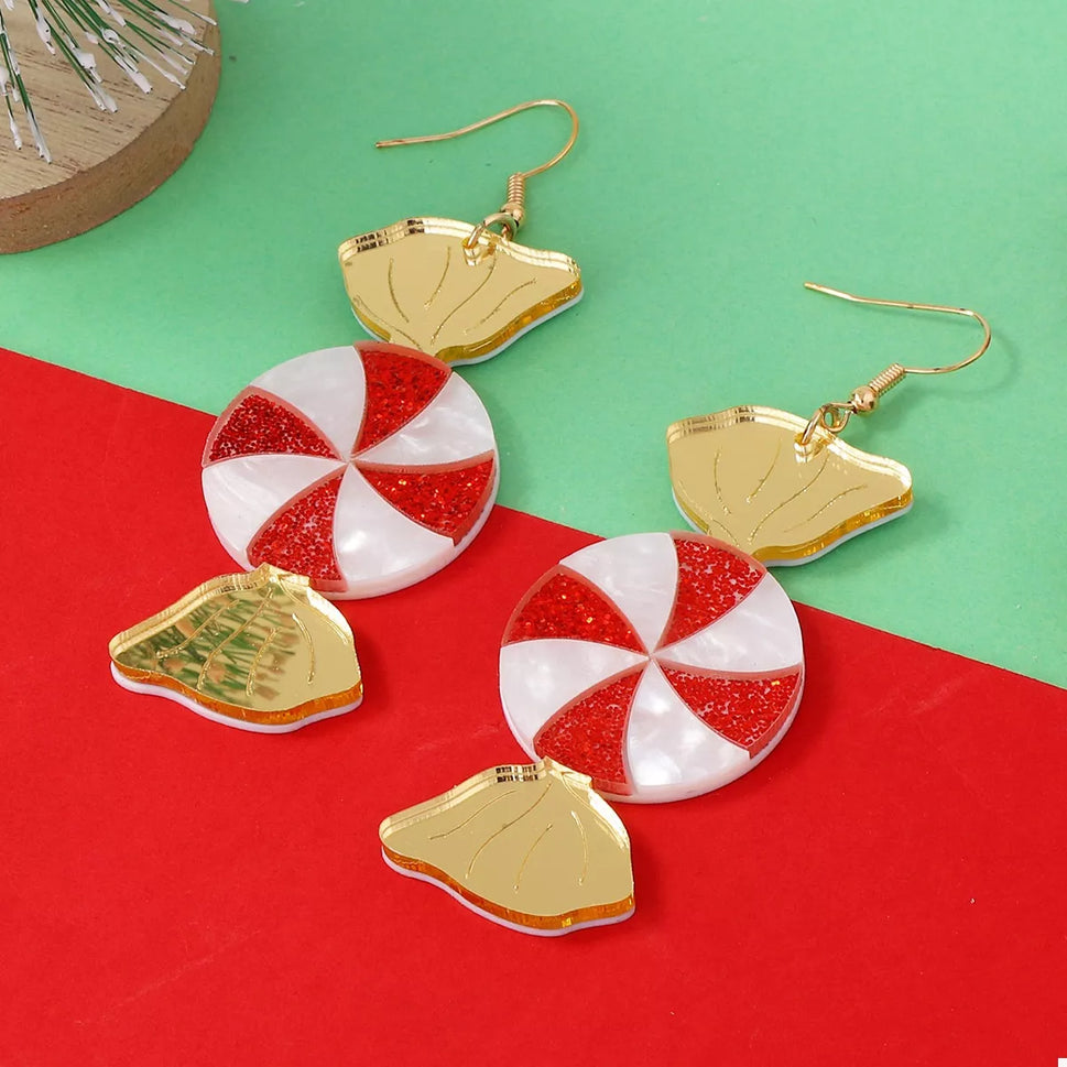 Christmas Candy Drop Earrings