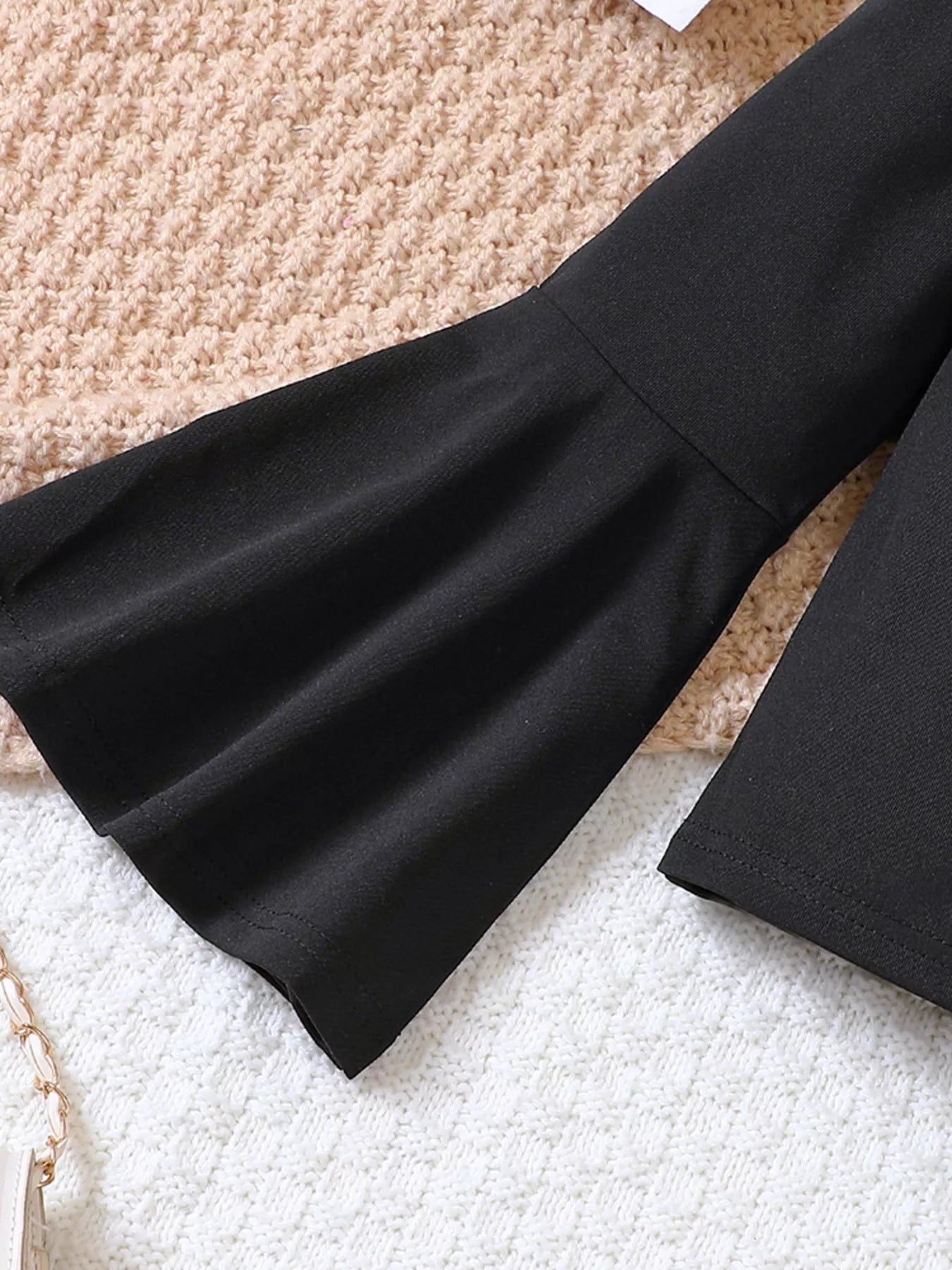 Children's Solid Top & Floral Flare Pants Set