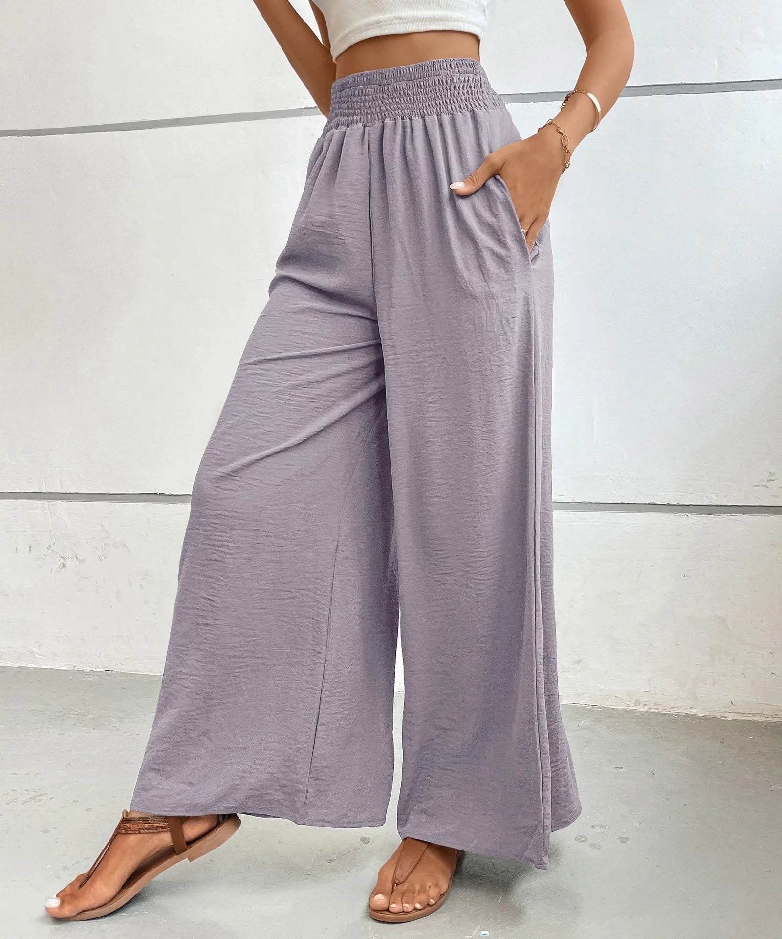 High-Waisted Wide Leg Pants