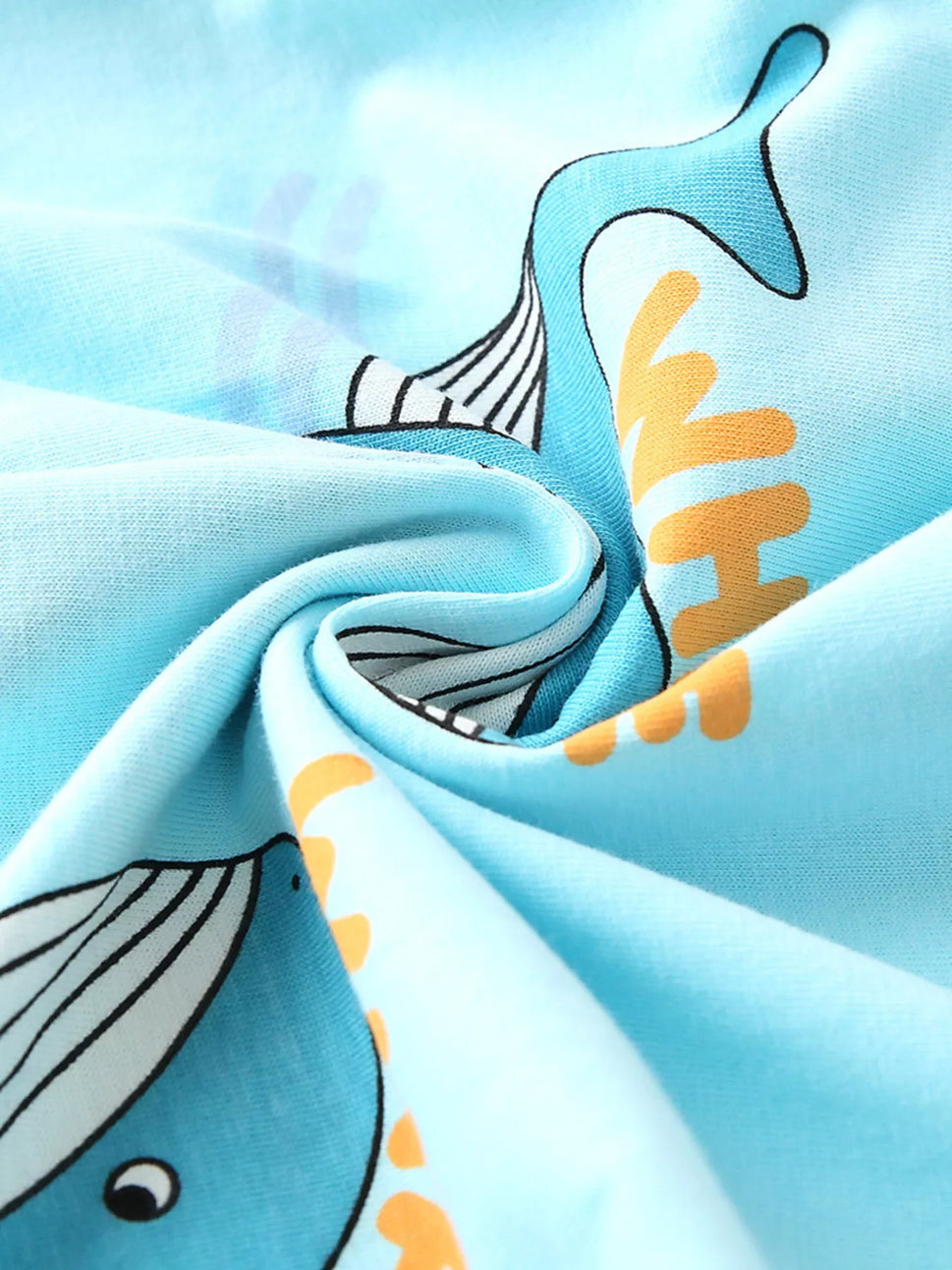 Children's Whale Print Long Sleeve Top and Pants Set