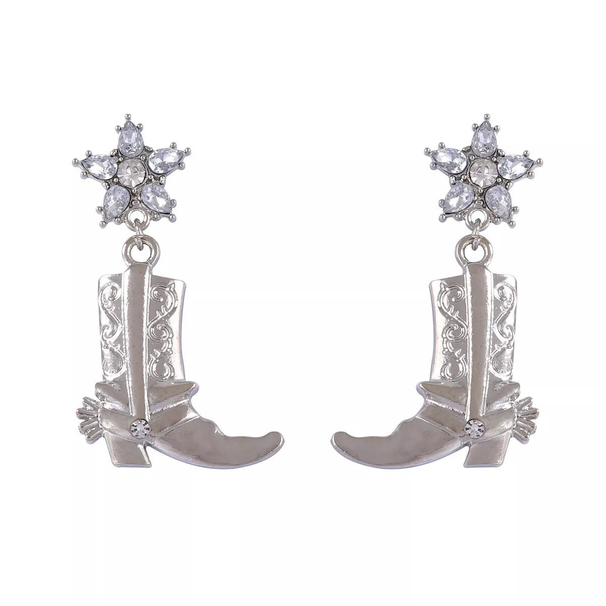 Western Style Boot Dangle Earrings
