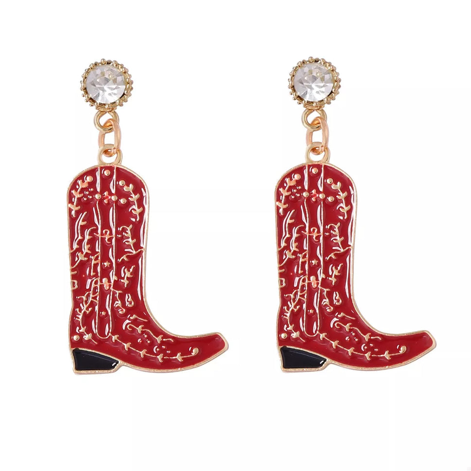 Cowboy Boot Dangle Earrings