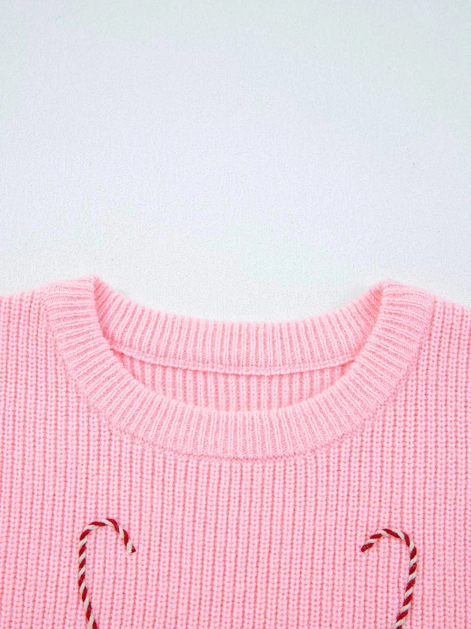 Merry Candy Cane Christmas Crew Neck Sweater