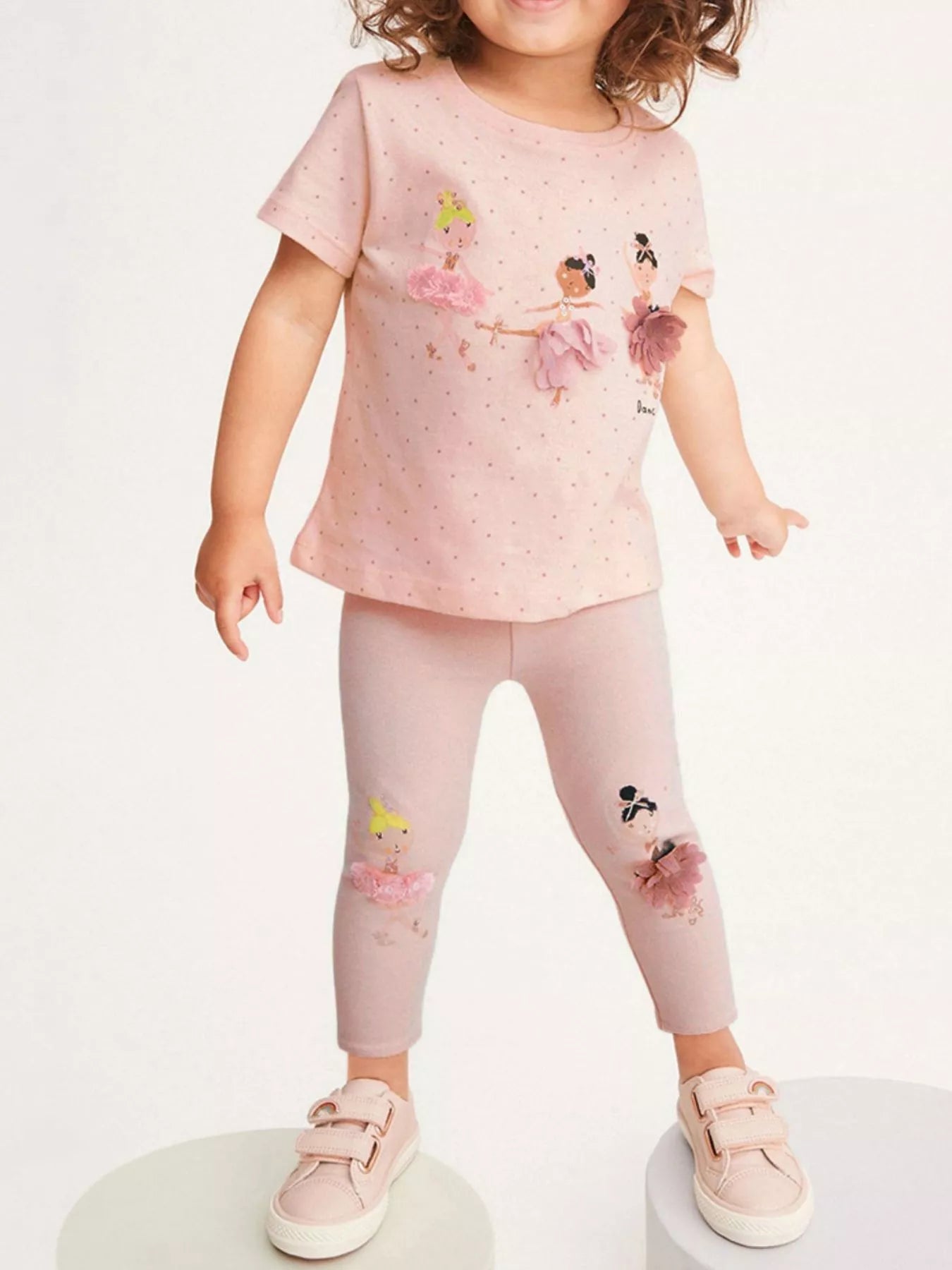 Children's Ballerina Round Neck Top and Pants Set