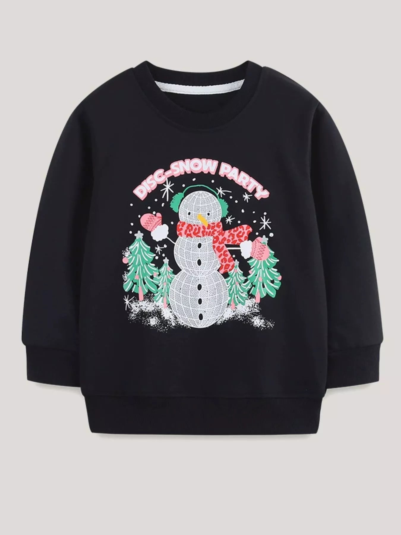 Children's Christmas Snowman Graphic Crewneck Sweatshirt
