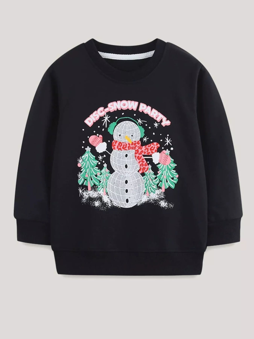 Children's Christmas Snowman Graphic Crewneck Sweatshirt