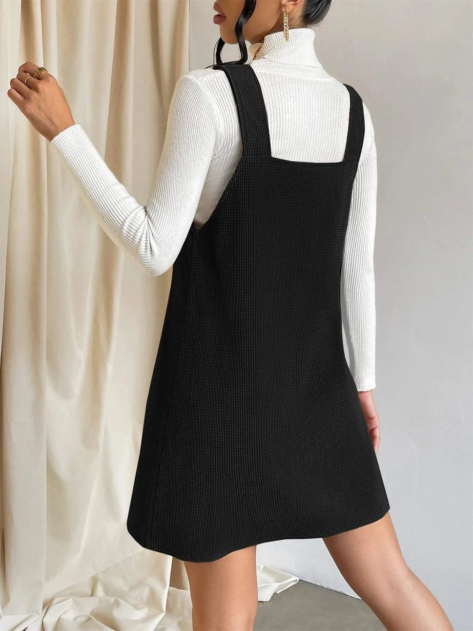 V-Neck Sleeveless Knit Mini Dress