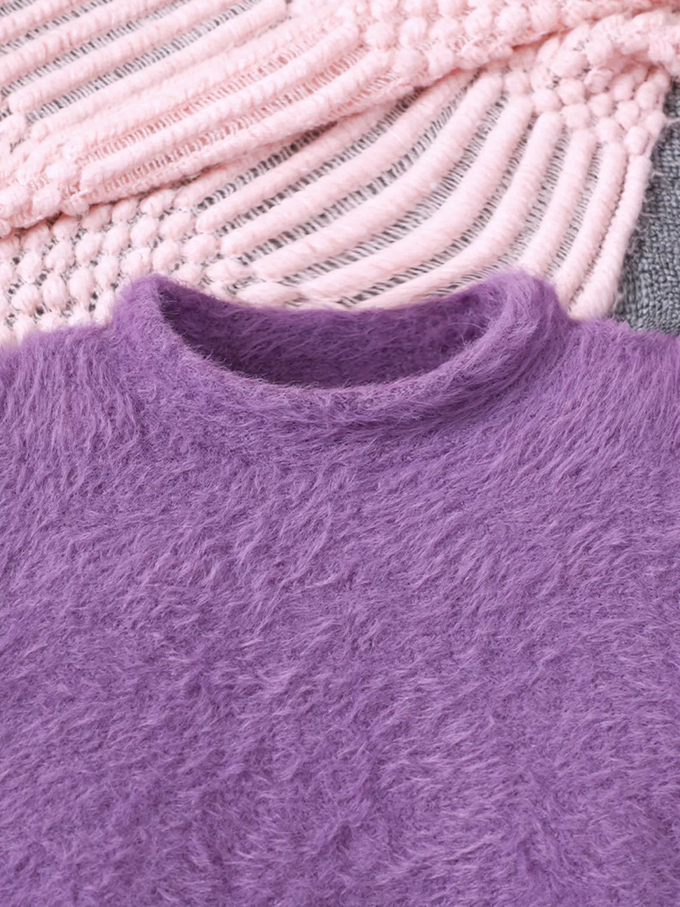 Children's Fuzzy Knit Top & Pants Set