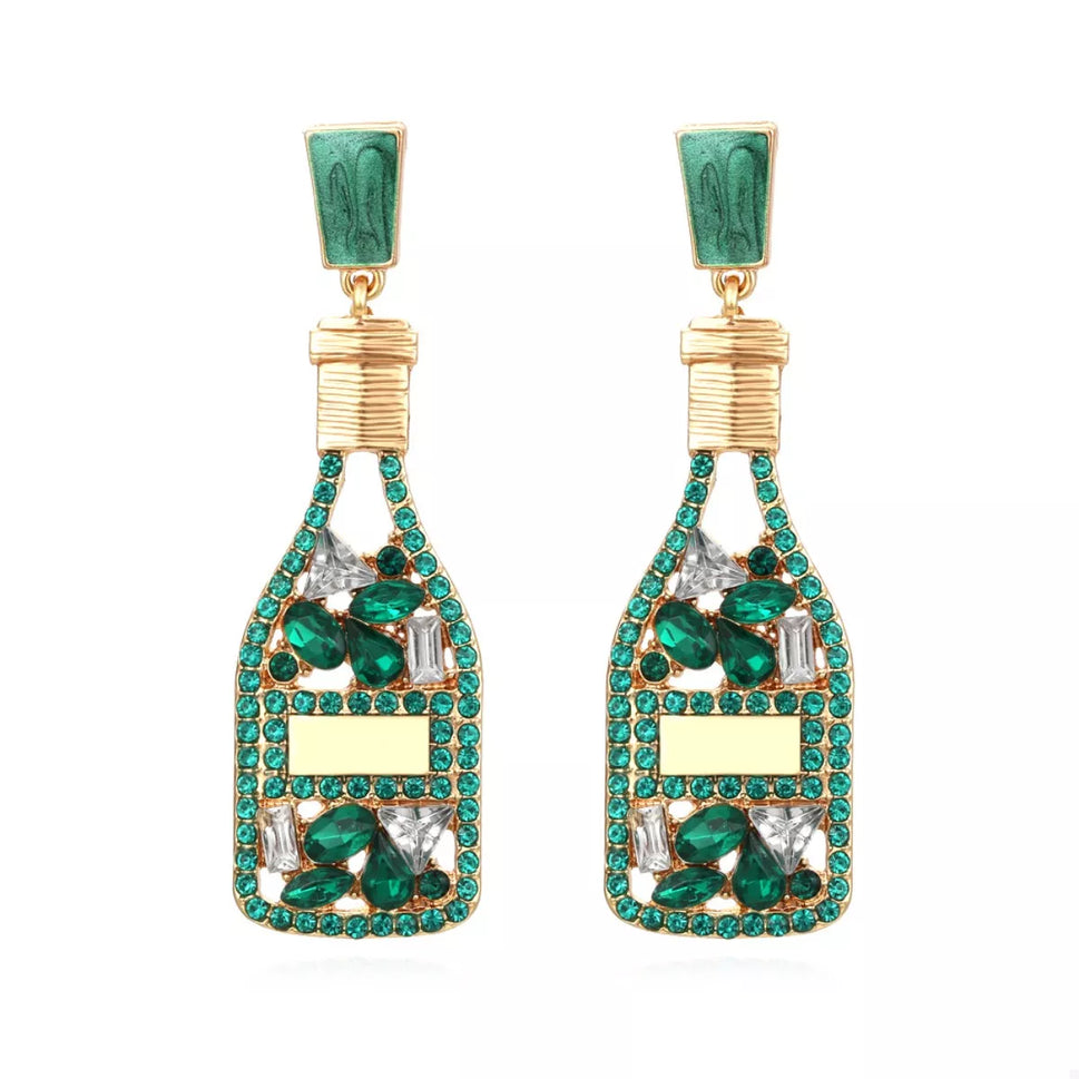 Champagne Bottle Drop Earrings