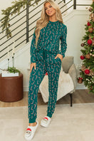 Switch Candy Cane Print Round Neck Top and Pants Lounge Set 2 image