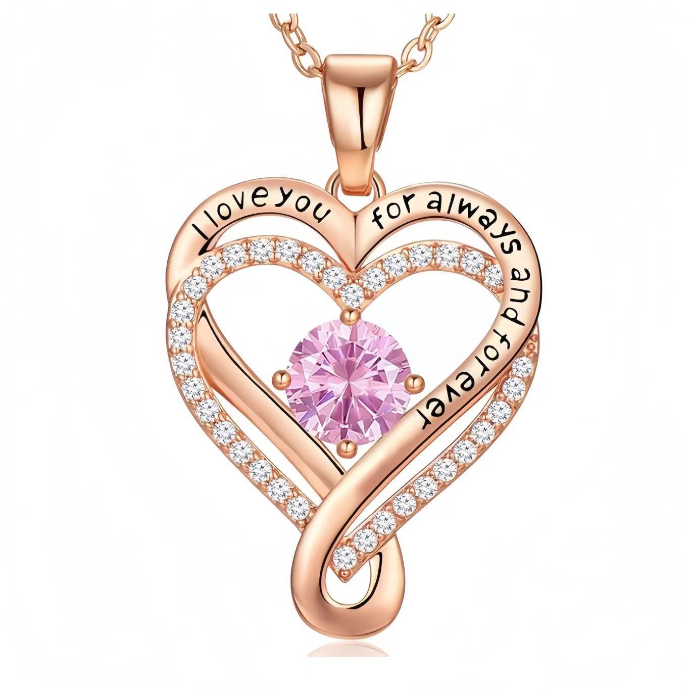 Double-layer heart-shaped necklace