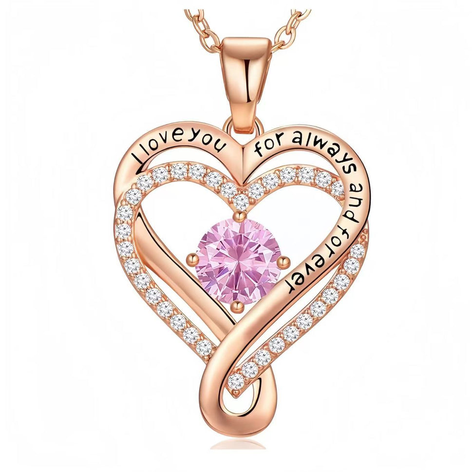 Double-layer heart-shaped necklace