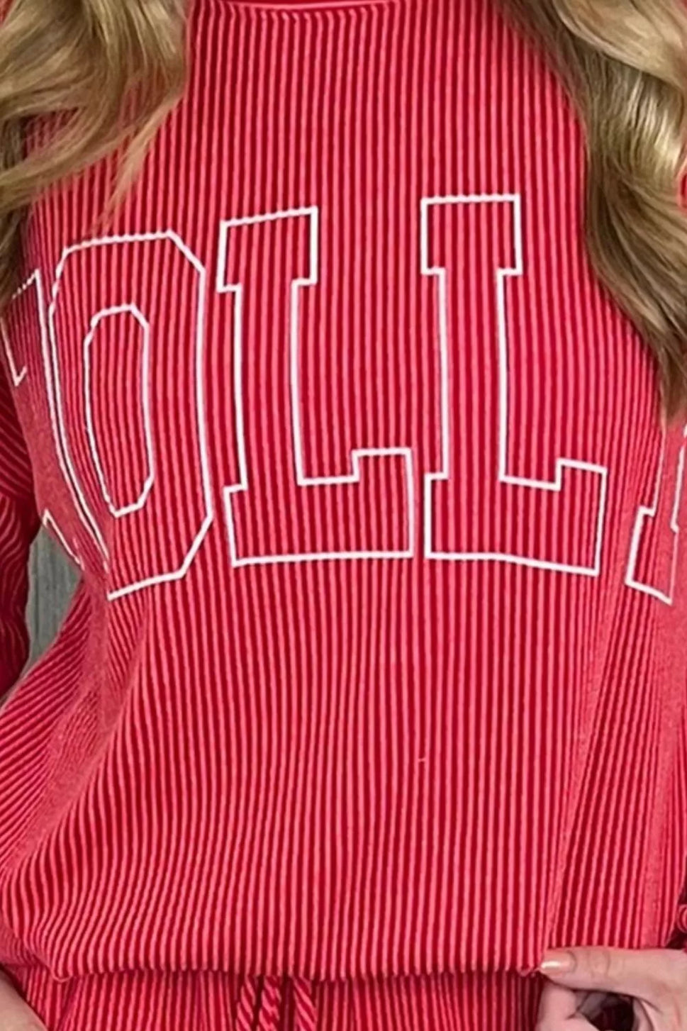 JOLLY Textured Christmas Sweatshirt