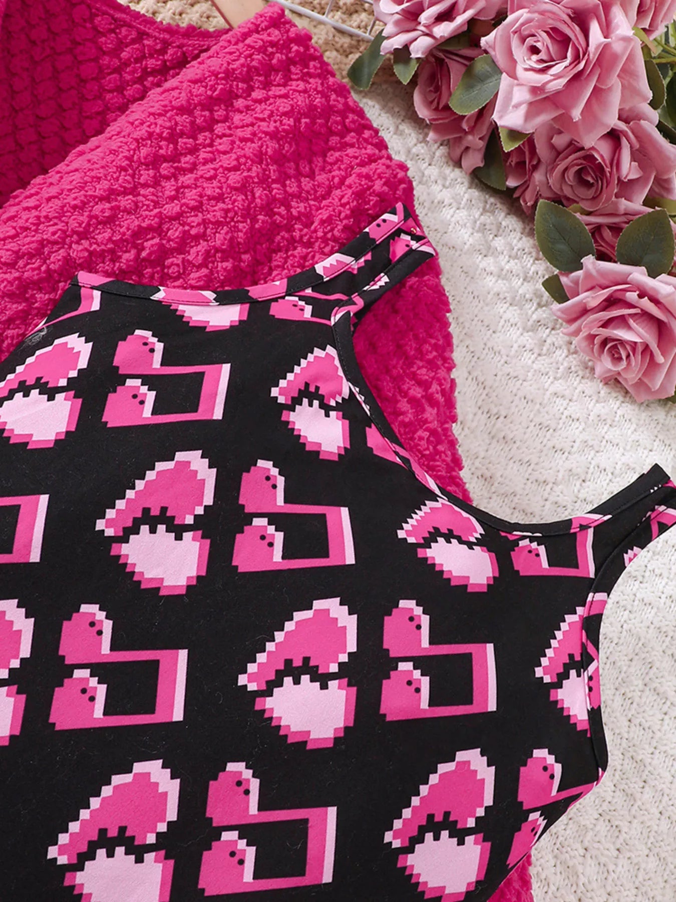 Children's Printed Dress and Cardigan Set