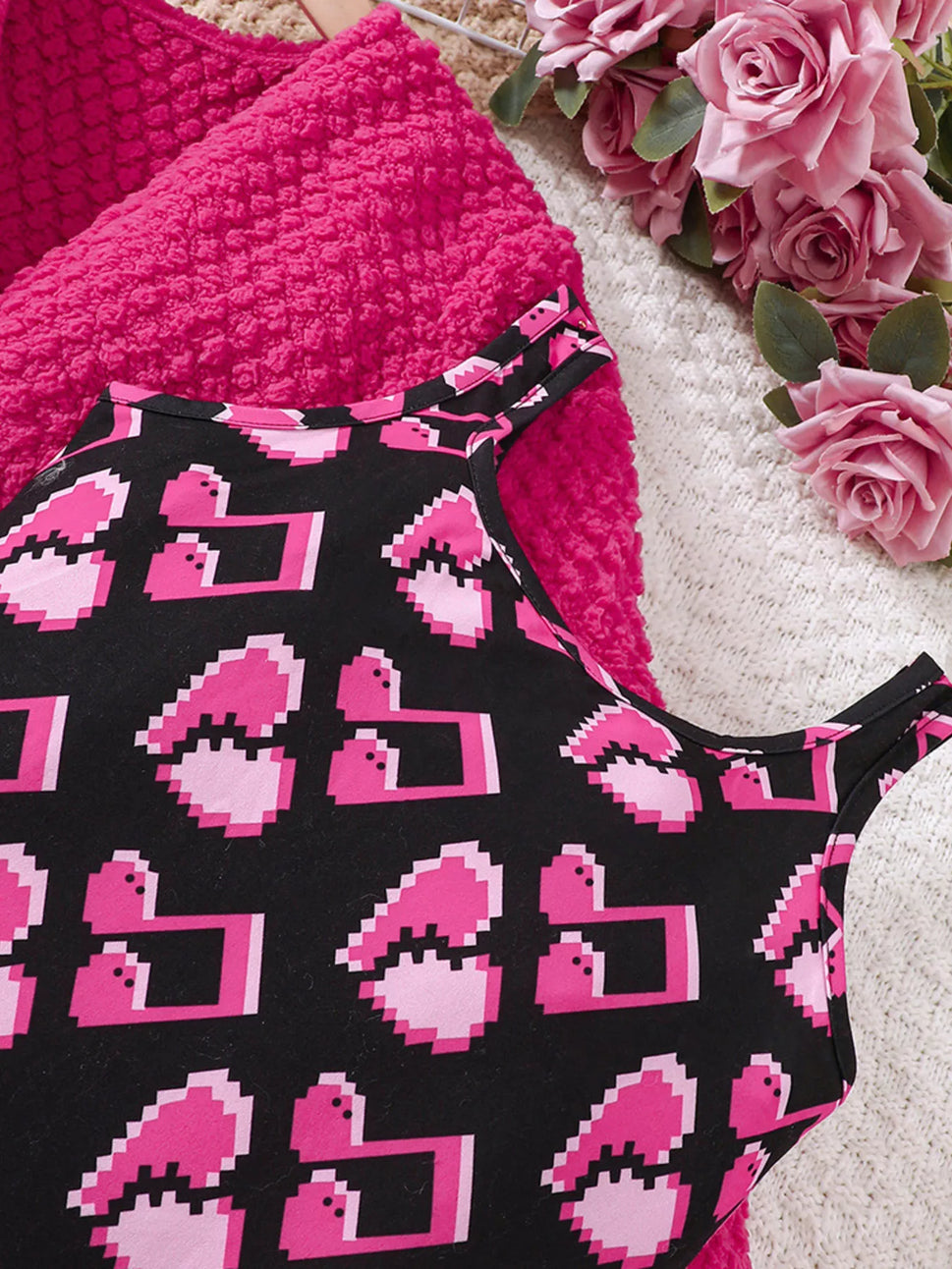 Children's Printed Dress and Cardigan Set