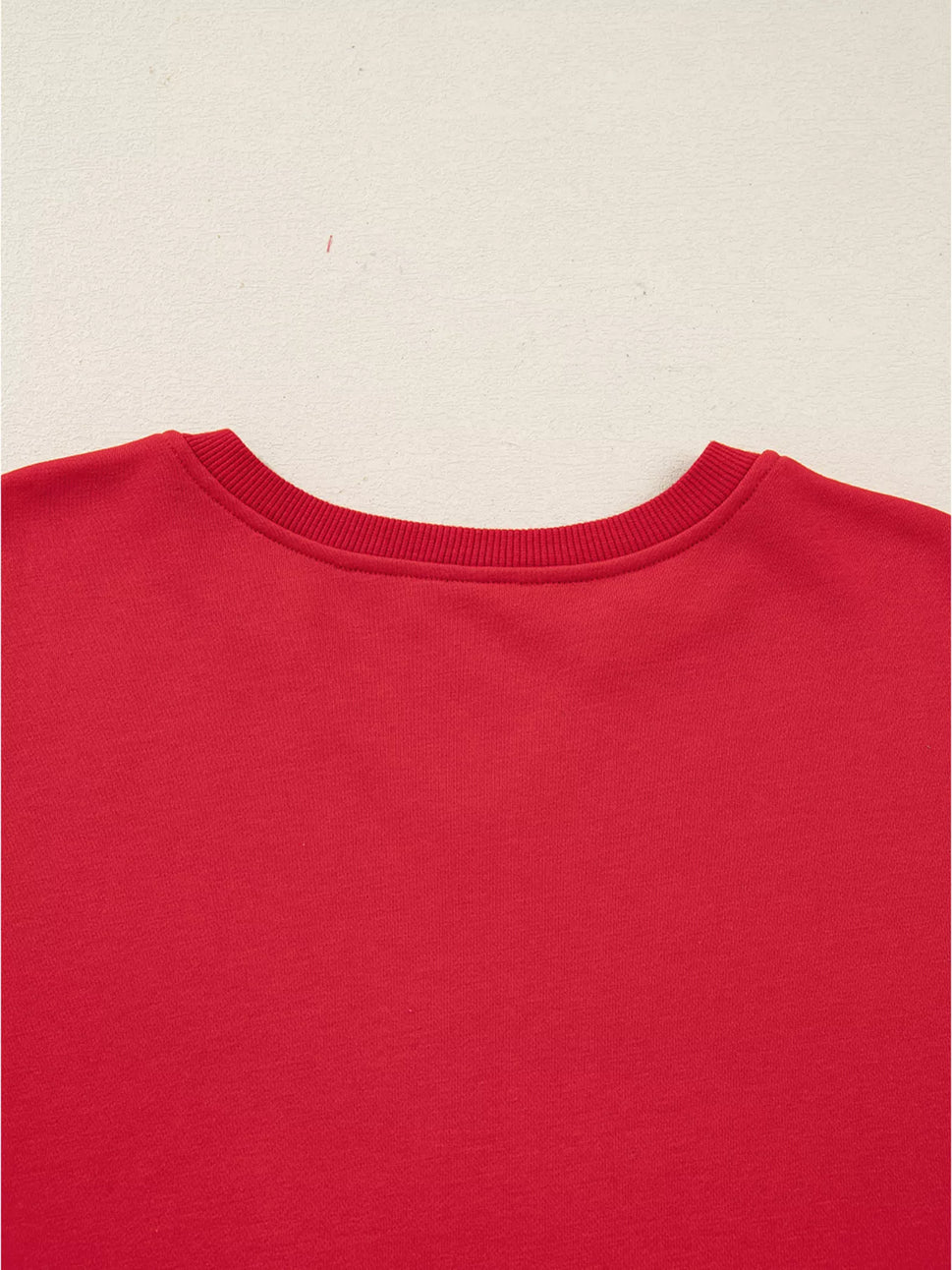 Plaid Frayed Double Christmas Tree Patched Drop Shoulder Sweatshirt