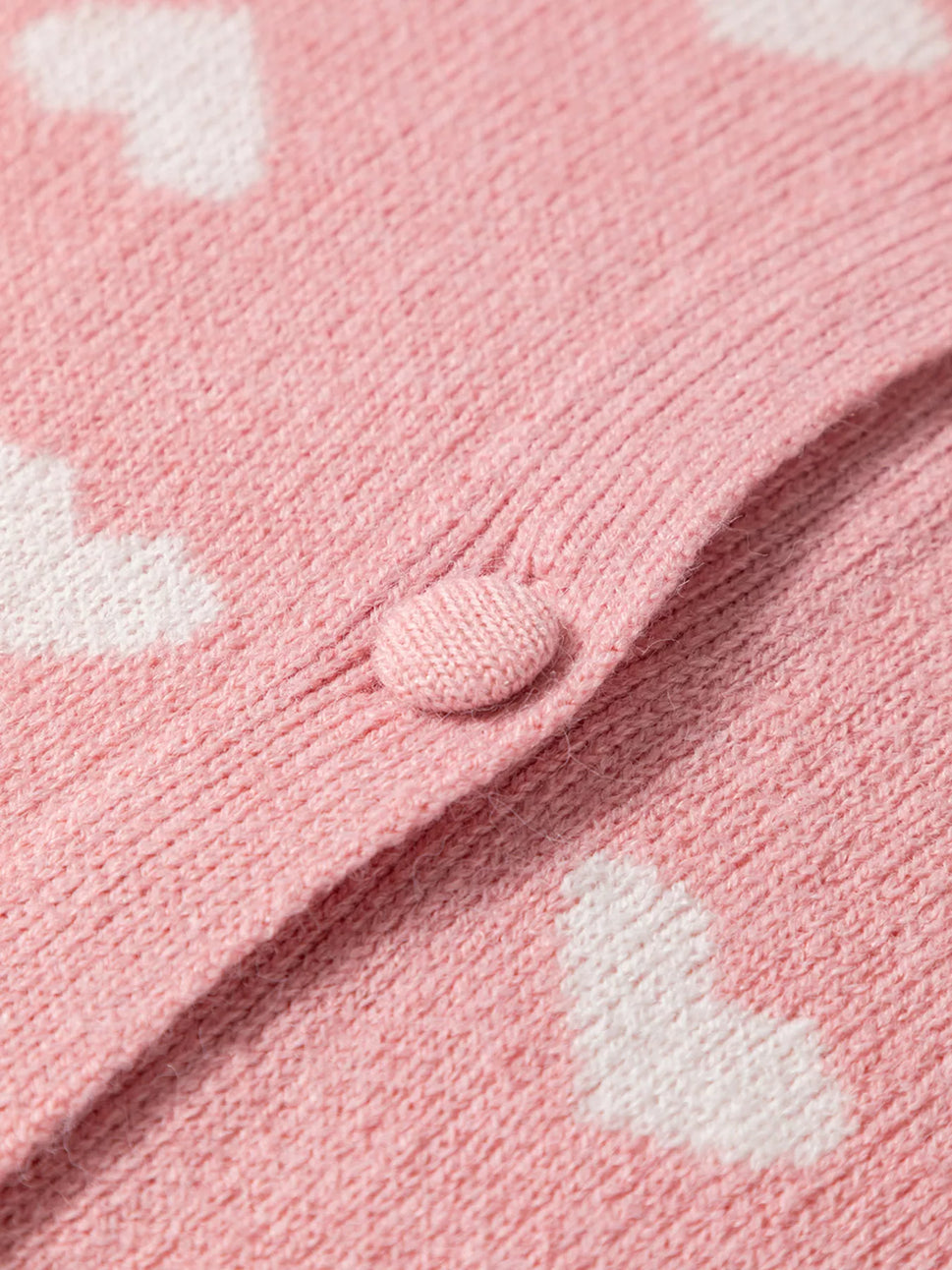 Heart Pattern Button Front Cardigan