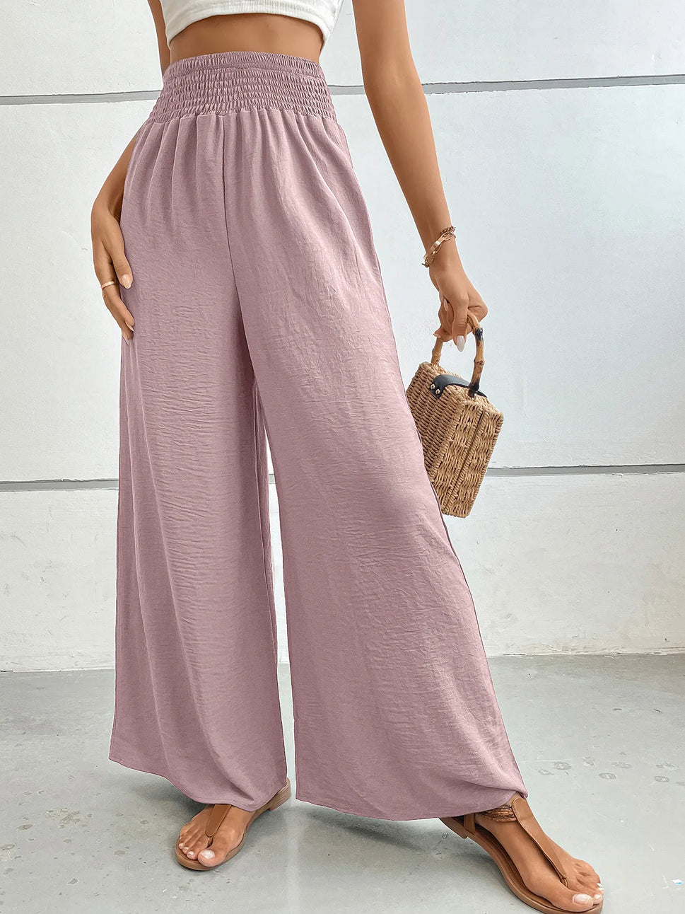 High-Waisted Wide Leg Pants