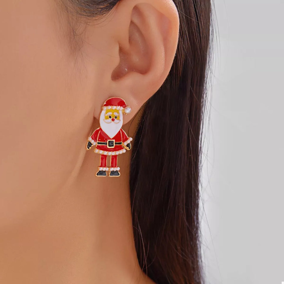 Christmas Santa Claus Stud Earrings