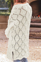 Switch Openwork Open Front Long Sleeve Cardigan 3 image