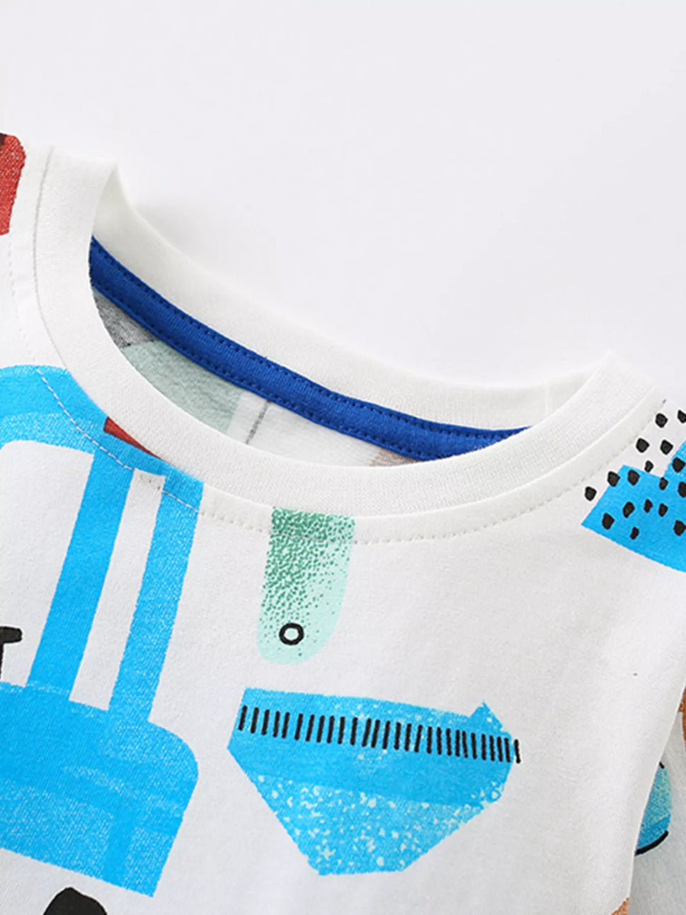 Children's Cartoon Truck Top and Pants Set