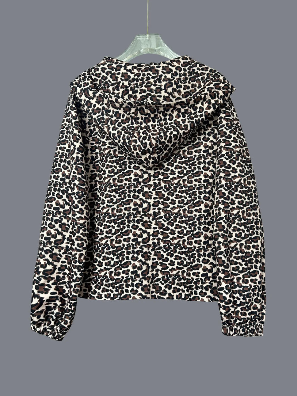 Leopard Print Zip-Up Hoodie