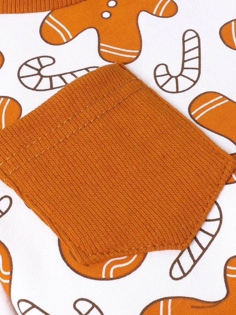 Children's Gingerbread Man Print Long Sleeve Outfit Set