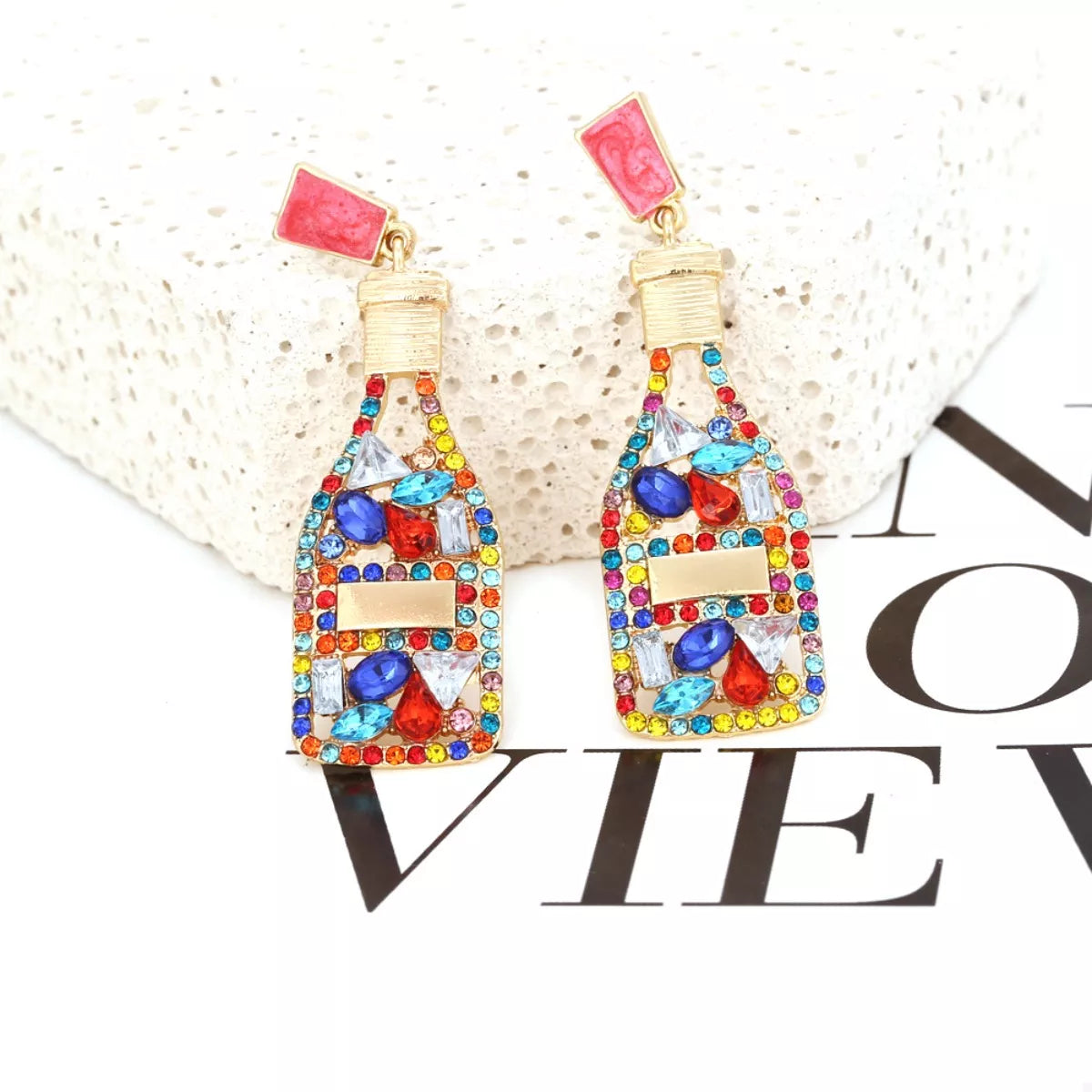 Champagne Bottle Drop Earrings
